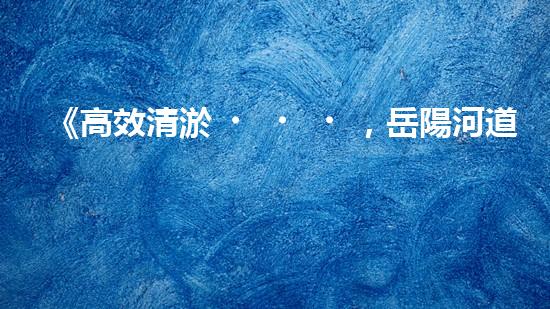 《高效清淤，岳陽河道清淤單價實惠且優(yōu)質(zhì)》